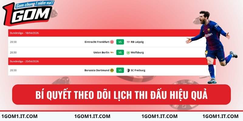 Bí quyết theo dõi lịch thi đấu hiệu quả