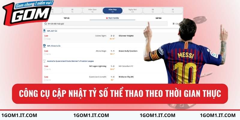 Công cụ cập nhật tỷ số thể thao theo thời gian thực